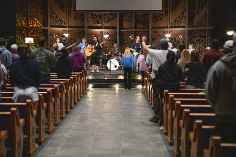 Worship in Logsdon Chapel during ANDY24.