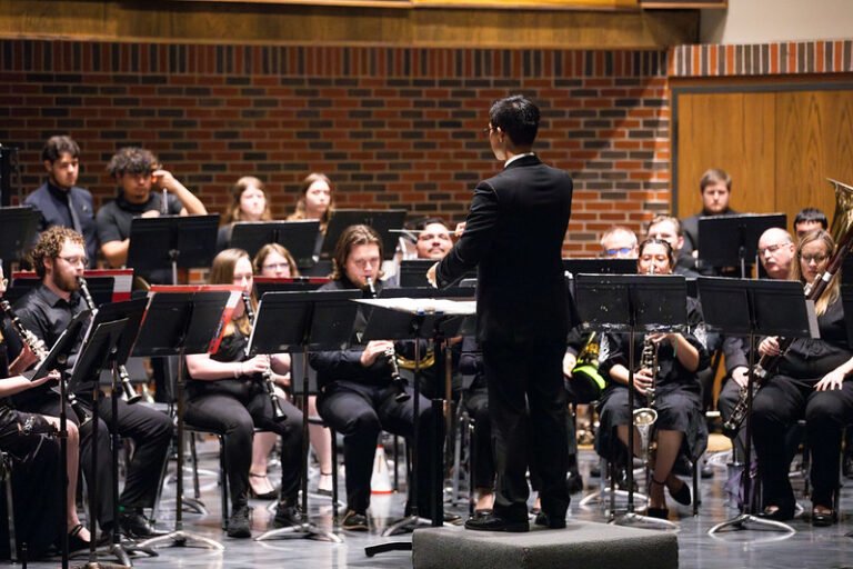 Students took turns conducting during the spring concert.