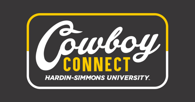Cowboy Connect logo with white and yellow text.