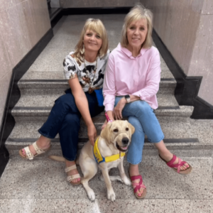 Tammi Outlaw and Gracie Carroll with Parlay.