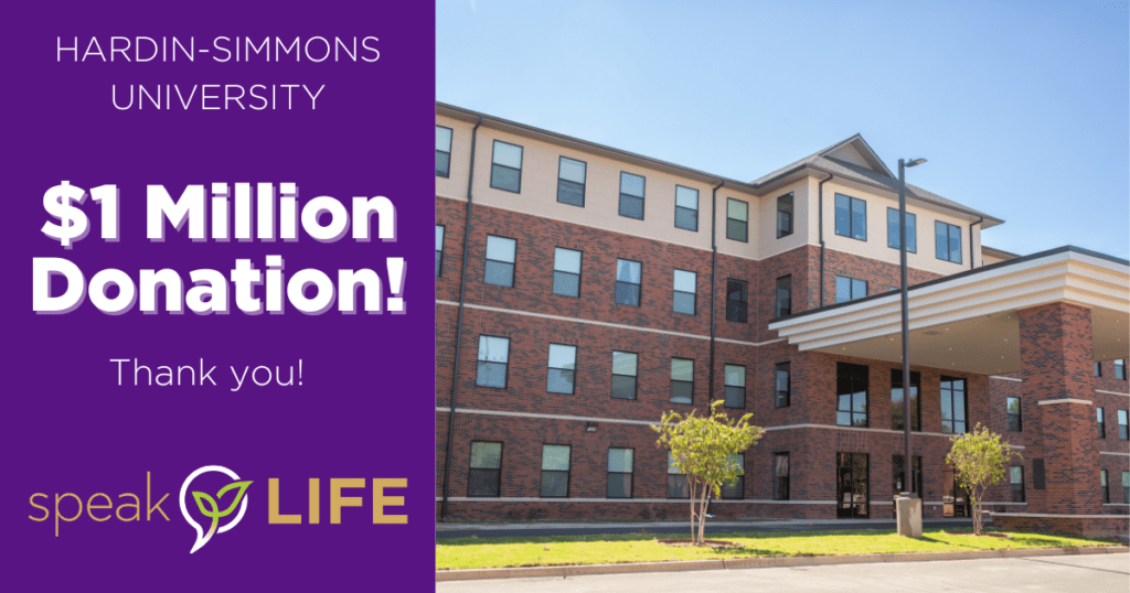 Graphic saying thank you for a $1 million donation toward Nursing