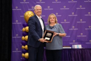 Chastity Jobe, administrative assistant to the dean in the Cynthia Ann Parker College of Liberal Arts, 2025 HSU Staff Member of the year.
