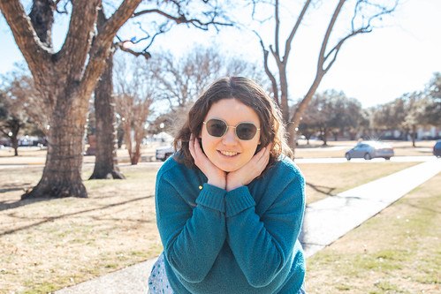 Emliy Slaughter- student feature- girl posing and smiling