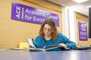 Emliy Slaughter- student feature- girl studying in the ACE center