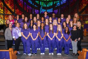 Faculty and students of the Nursing school at HSU.