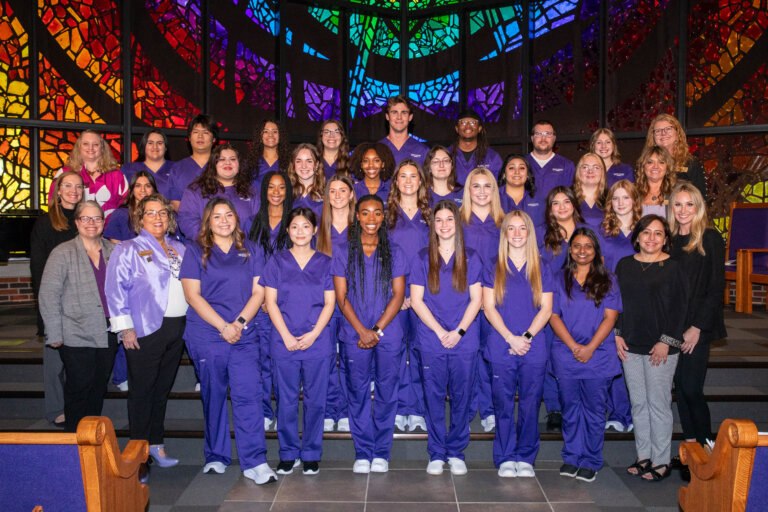Faculty and students of the Nursing school at HSU.