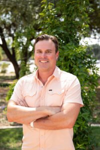 Steve Neves in the storybook garden
