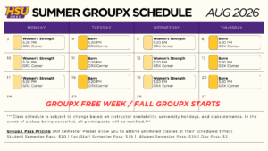 Group Fitness August Schedule