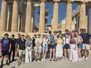 Group of students and professors in Greece