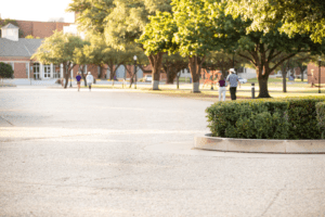 people walking around at the annual prayer walk