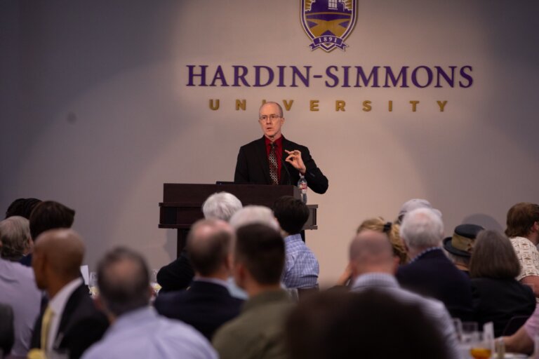 Dr. Daniel Oney speaking at the Ray Lewis Lecture series