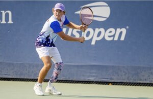 Keegan Ratliff playing tennis at the US Open
