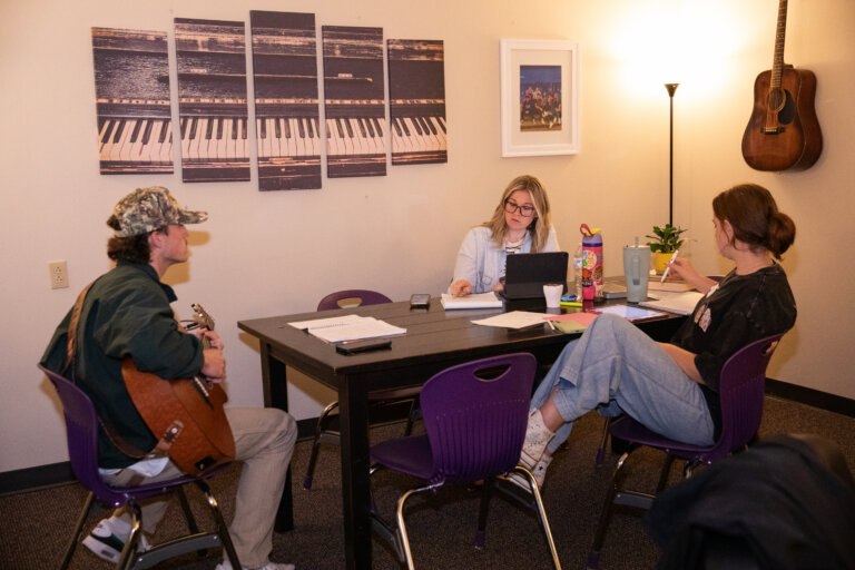 Small group breakout for the Songwriting Workshop