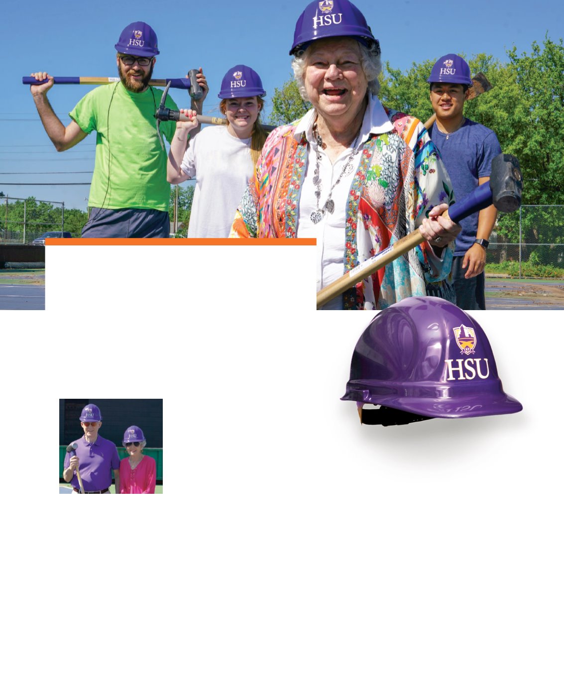 purple construction hard hats